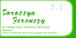 dorottya ferenczy business card